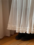 Newken Frill Banding Long Skirt