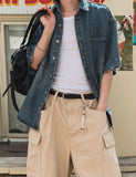 Jane Damage Half Denim Shirt