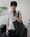Cor zipper slim short-sleeve tee