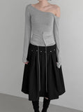 Wrap Set Corset One-Off Shoulder Top