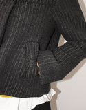 RIBBON POCKET SHORT COAT