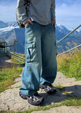 Fertig Blue Teen Cargo Denim Jeans