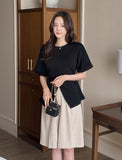 Angel Linen Pintuck Banding Half Slacks