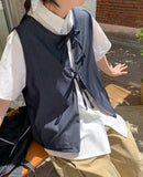 [BAONHAUS] Hanio Denim Ribbon Vest