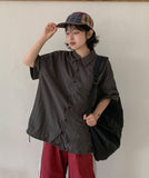 [unisex] Hipom Nylon Over Short Sleeve Shirt