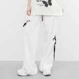 Pidyu Color Matching Side Slit Pants