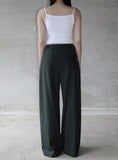 [mnem] Easy Stripe Wide Pants