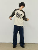 COLLAGE LETTER Camo Raglan Long Sleeve T-Shirt