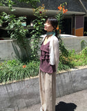 Pookie Linen Stripe Banding Wide Long Pants
