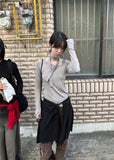 SCARF LONG SLEEVE TOP
