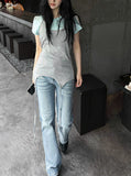 Long halter strap layered top