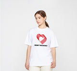 Overlap Heart Line Short Sleeve Tee