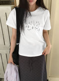 [BAONHAUS] Podenne Printed Crop Short Sleeve Tee