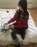 Pommel Nordic Loose Fit Round Knit