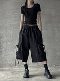 Cotton Cargo Bermuda Pants