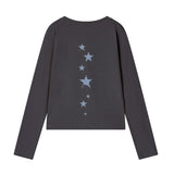 VINTAGE STAR LINE Henley Neck Long Sleeve T-Shirt