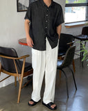 Mott Linen Two-Tuck Wide Pants