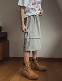 Scar embroidery bermuda pants