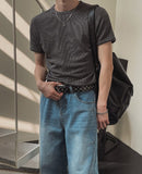 Rian Muscle Fit Ribbed Short Sleeve T-shirt