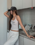 Kitsch Ribbon Lettering Crop Sleeveless