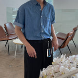 Laure short sleeve denim shirt