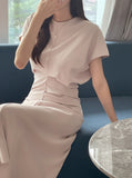 Belushi Round Span Short Sleeve Long One Piece