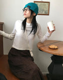 SUEDE WRINKLE LONG SK