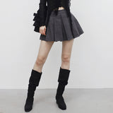 Nero pocket pleats skirt