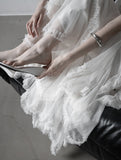 Cherian Chiffon Unbalance Tiered Skirt