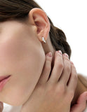 Essence Silver (W) Lab Diamond Mono One-Touch Earrings_0.2CT