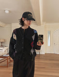 Kido Vintage Argyle Cardigan