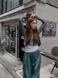Elle see-through cropped hoodie