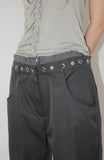 EYELET DOUBLE WAIST PANTS