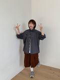 [unisex] Comb Linen Stripe Over Shirt
