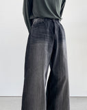 Timer Black Washed Wide Denim