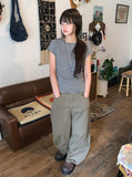 Rutu Pintuck Cotton Wide Pants