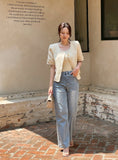 Robs Round Tweed Short Sleeve Jacket