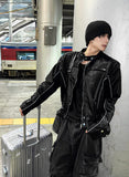 Deep Black Knit Jacket + Silver Winter Jacket