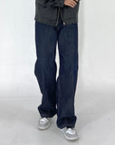 Semi-Wide Fit Indigo Denim Pants