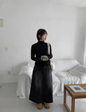 Kakuna Cutting Washed Denim Long Skirt