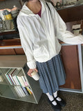 Ryujini striped long skirt