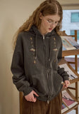 [2-WAY] Navajo Pigment Hood Zip-Up