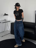 (Unisex) Rear Bijou Denim Pants