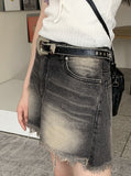 Crema Western Star One Stud Leather Belt