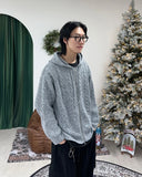 Lena Cable Hood Knit Zip-up