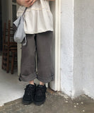 Juon Shirred Button Loose Fit Henley Neck Short Sleeve T-shirt