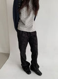 Vigenna Flower Bootcut Banding Pants