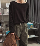 Loove Boucle U-neck Knit