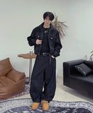 Peren cut-out henley neck long-sleeved T-shirt