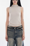 Bambi high-neck sleeveless top